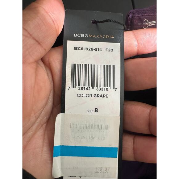 NWT BCBG Maxazria Purple HOCO Homecoming Winter Formal Y2K‎ Halter Dress Size 8 - Picture 2 of 10